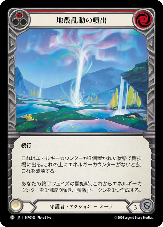 地殻乱動の噴出